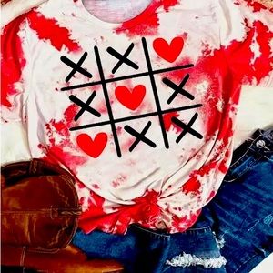 Softstyle valentines bleached tee